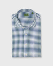 Spread Collar Sport Shirt In Bluegrass Gingham Poplin