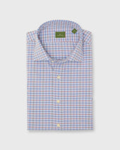 Spread Collar Sport Shirt In Sky Red Green Tattersall Poplin