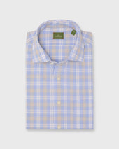 Otto Handmade Sport Shirt In Yellow White Plaid Poplin