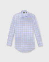 Otto Handmade Sport Shirt In Yellow White Plaid Poplin