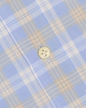 Otto Handmade Sport Shirt In Yellow White Plaid Poplin