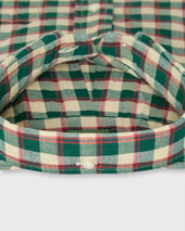 Button Down Sport Shirt In Green Poppy Bone Madras