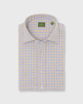 Otto Handmade Sport Shirt In Peri Sawdust Gingham Flannel