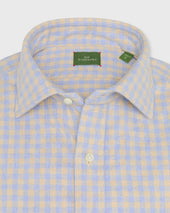 Otto Handmade Sport Shirt In Peri Sawdust Gingham Flannel