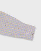 Otto Handmade Sport Shirt In Peri Sawdust Gingham Flannel
