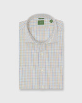 Slim Fit Spread Collar Sport Shirt In Olive Tattersall Twill
