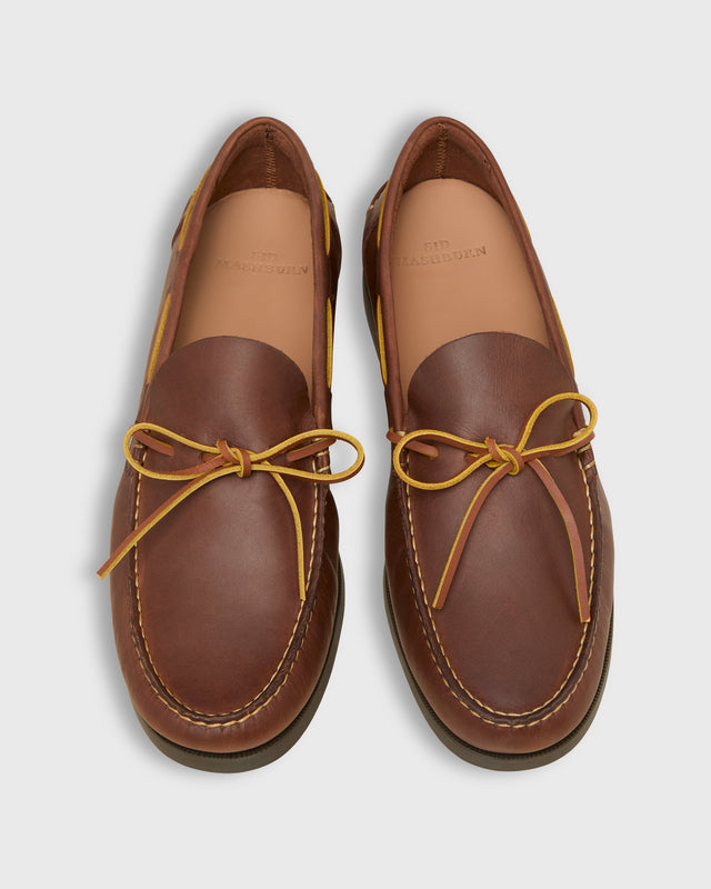 Camp Moccasin In Dark Brown Leather