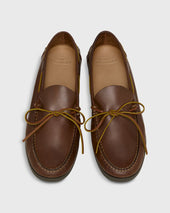 Camp Moccasin In Dark Brown Leather