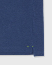 Short Sleeved Polo In Heather Ink Pima Pique
