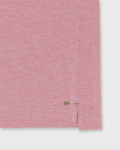 Short Sleeved Polo In Watermelon Oxford Pima Pique