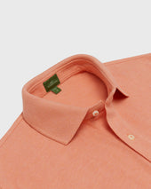 Court Polo In Heather Peach Pima Pique