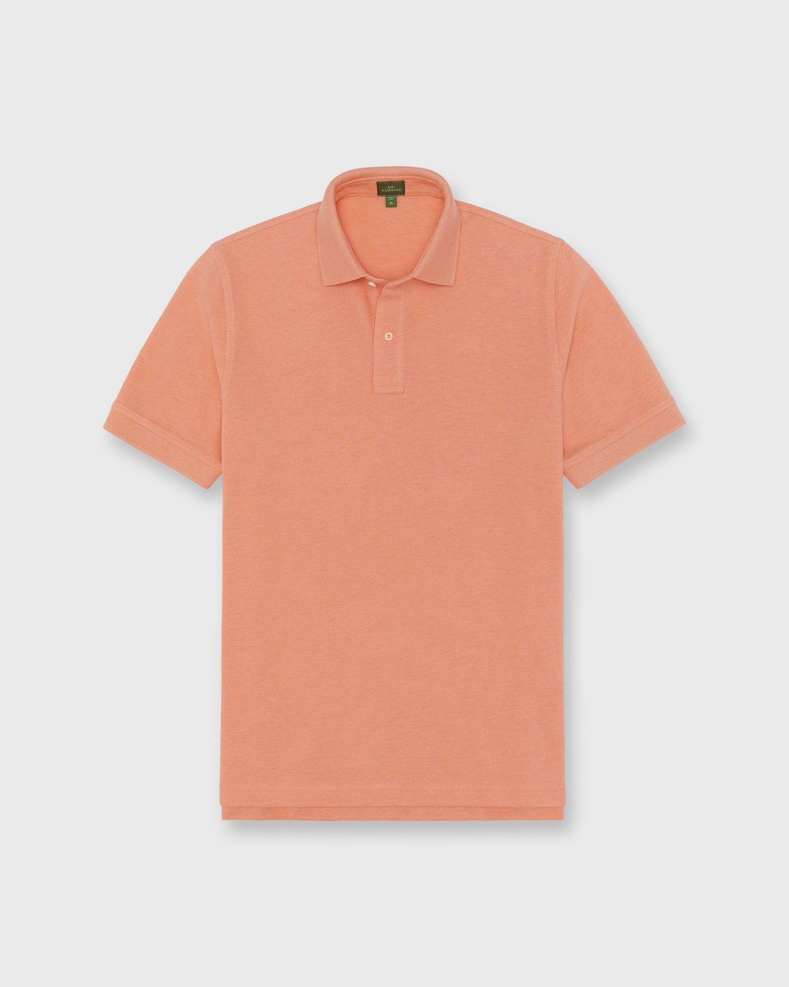 Court Polo In Heather Peach Pima Pique