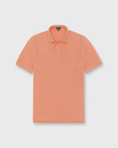Court Polo In Heather Peach Pima Pique
