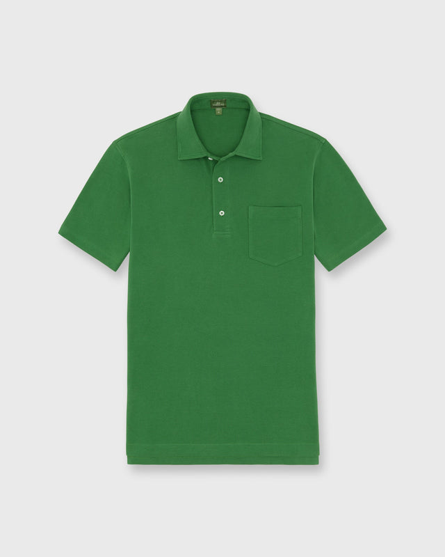 Short-Sleeved Polo in Grass Pima Pique