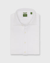 Knit Slim Fit Spread Collar Shirt In Pima Pique