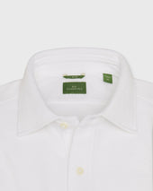 Knit Slim Fit Spread Collar Shirt In Pima Pique