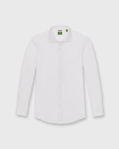 Knit Slim Fit Spread Collar Shirt In Pima Pique