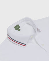 Court Polo In Navy Red Pima Pique