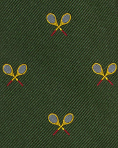 Silk Club Tie In Yellow Racket