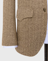 Ghost Rider Jacket In Wheat Herringbone