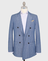 Virgil No 1 Double Breasted Jacket In Chambray