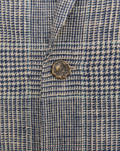 Ghost Blazer In Bone Seaglass Glen Plaid Hopsack