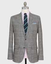 Ghost Blazer In Bone Seaglass Glen Plaid Hopsack