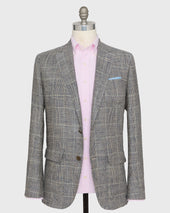 Ghost Blazer In Bone Seaglass Glen Plaid Hopsack