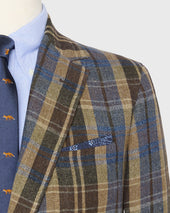 Ghost Blazer In Brown Tan Rustic Hopsack