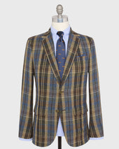 Ghost Blazer In Brown Tan Rustic Hopsack