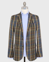 Ghost Blazer In Brown Tan Rustic Hopsack