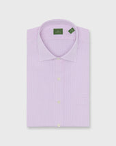 Spread Collar Dress Shirt In Pink Graph Check Poplin