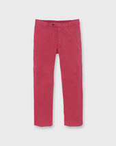 Garment Dyed Sport Trouser In Red Summer Poplin