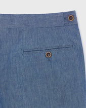 Side Tab Sport Trouser In Chambray