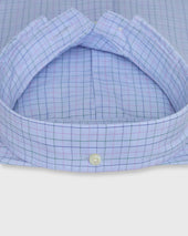 Button Down Sport Shirt In Sky Green Tattersall Cotolino