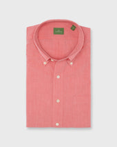 Button Down Sport Shirt In Coral Shadow Stripe Poplin