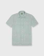 Marquez Shirt In Green Seersucker