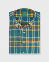 Button Down Sport Shirt In Bluegrass Berry Madras