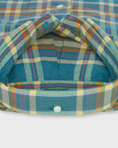 Button Down Sport Shirt In Bluegrass Berry Madras