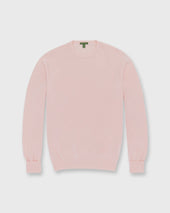 Crewneck Sweater In Pale Pink Ice Cotton