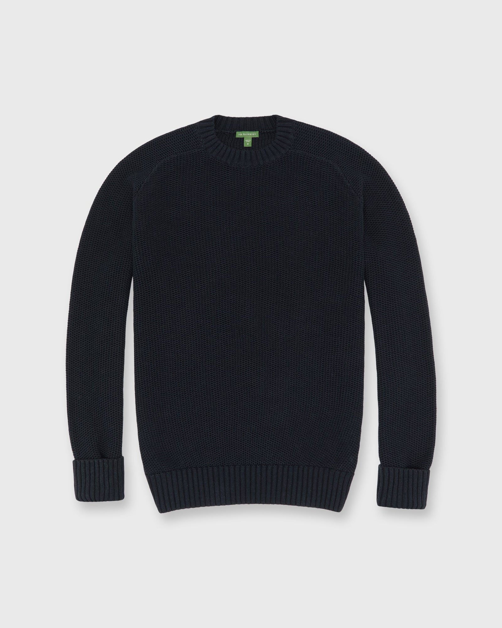 Beach Crewneck Sweater in Navy Cotton/Linen