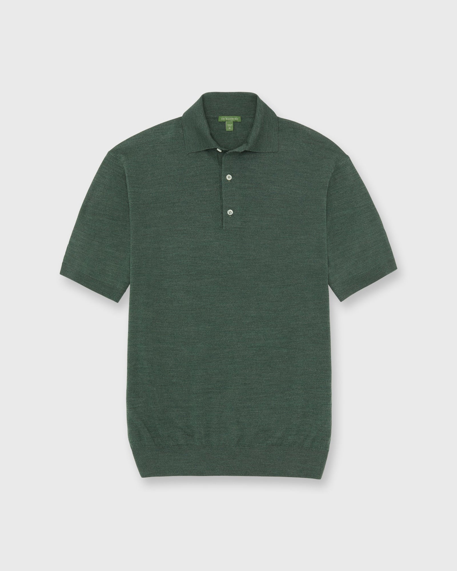 Hyannis Polo Sweater in Lovat Escorial Wool
