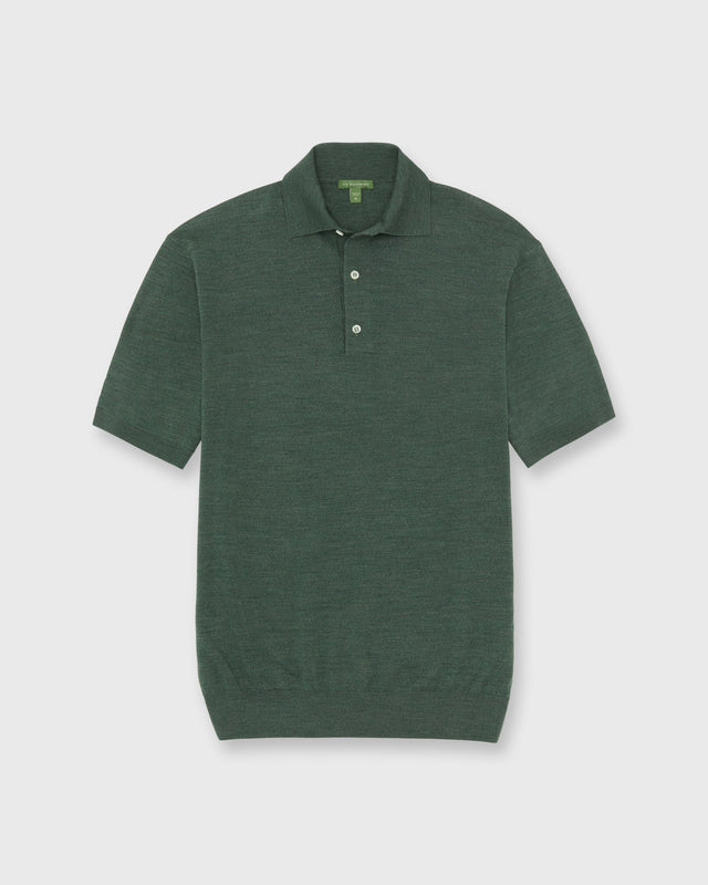 Hyannis Polo Sweater in Lovat Escorial Wool