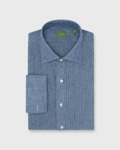 French Cuff Pleated Bib Front Tuxedo Shirt In Extra Light Washed