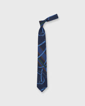 Silk Print Tie In Brown Equestrian