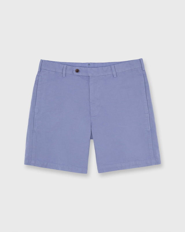Garment-Dyed Short in Periwinkle Cotolino Twill