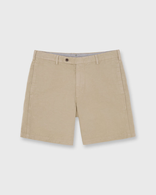 Garment-Dyed Short in Sand Cotolino Twill