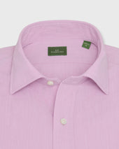 Spread Collar Sport Shirt In Orchid Salt Washed Chambray