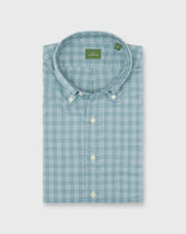 Button Down Sport Shirt In Lovat Bone Check Oxford