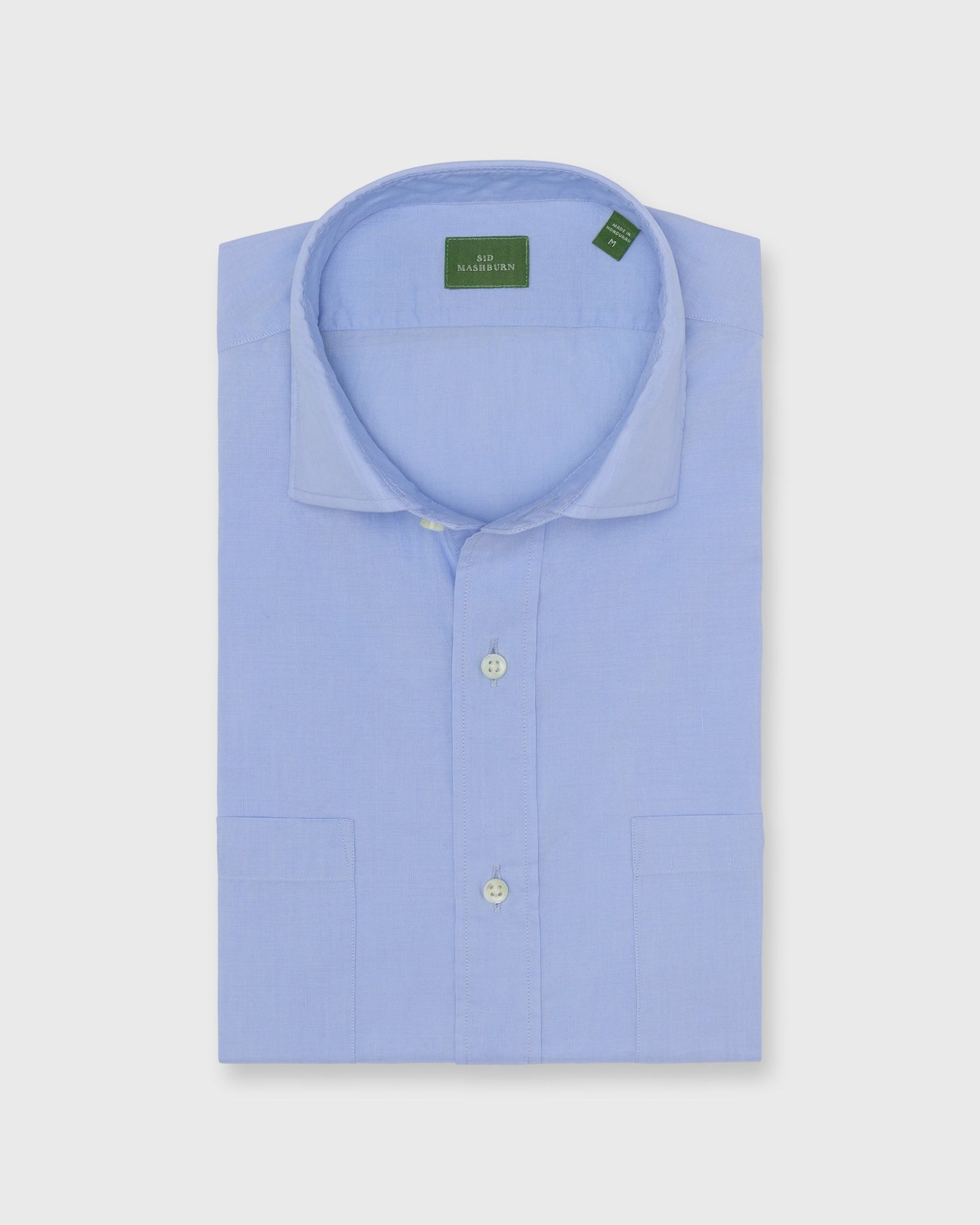 Long-Sleeved Marquez Shirt in Blue Cotolino